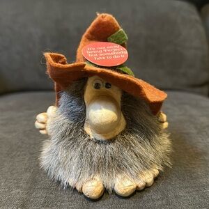 Vintage 1985 Paula Tri Troll Hairy Hat Gnome “it’s not easy being perfect